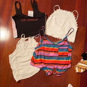 bundle of crop tops